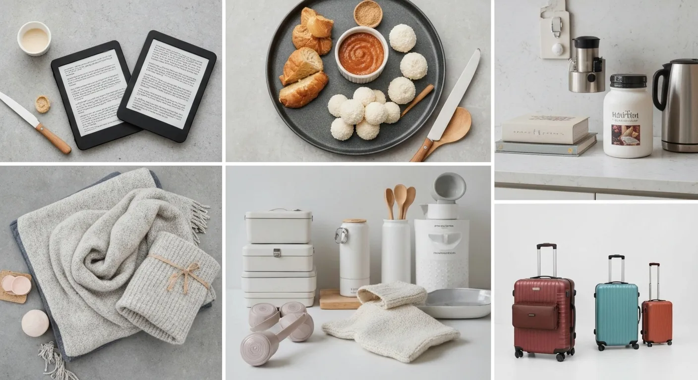 A diverse selection of products featured on various online deal websites, including electronics, home goods, and travel items.