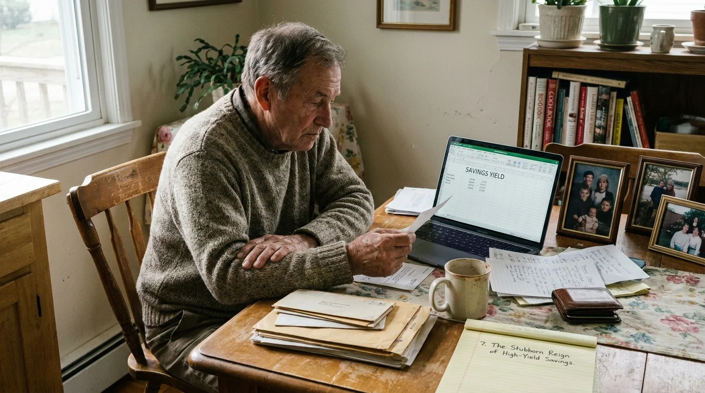 Editorial photograph illustrating: 7. The Stubborn Reign of High-Yield Savings
