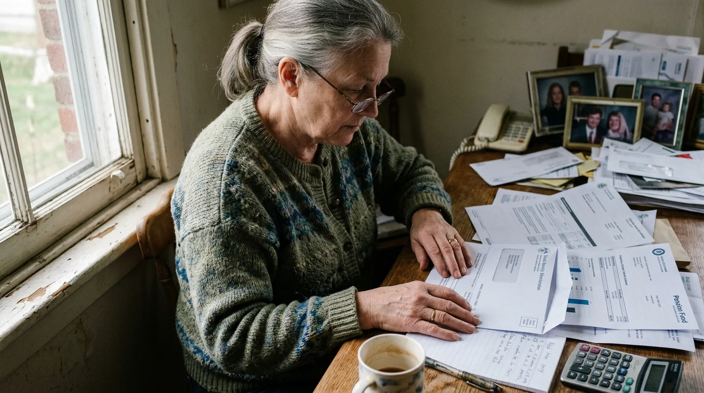 Editorial photograph illustrating: At a Glance: Concurrent Benefits and Pensions